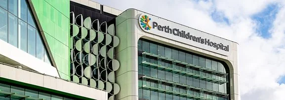 The Perth Children's Hospital from the outside. 