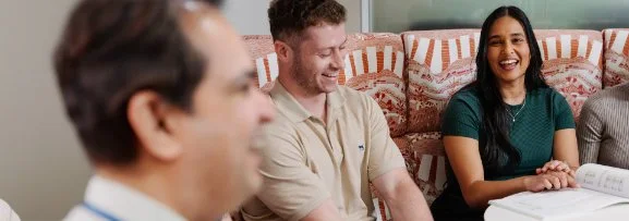 the team reading the strategy.