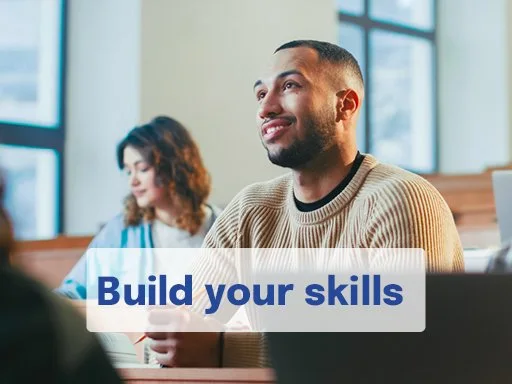 Person attending workforce development training.