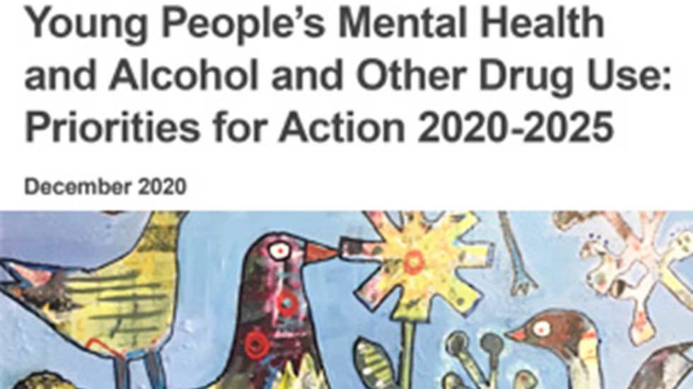 Detail from report cover; Young People's Health and Alcohol and Other Drug Use: Priorities for Action