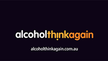 Logo: Alcohol. Think Again. Alcoholthinkagain.com.au