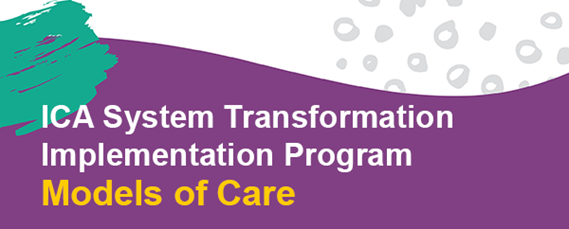 Text reads ICA System Transformation Implementation Program Models of Care