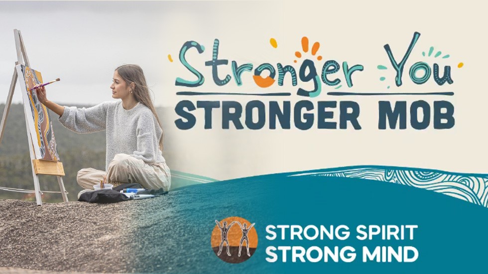 Stronger You Stronger Mob banner with a person painting outdoors.